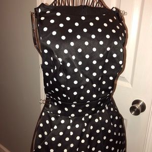 XOXO Black & White polka dot dress